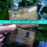 golden metal business card