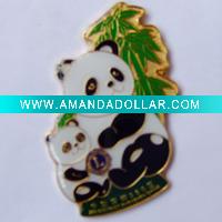 Panda featured pin badge