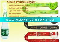 silkscreen bottle buckle lanyard