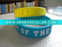 Wholesale debossed silicon rubber bracelet