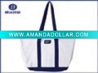 Wholesale canvas tote bag leather handle
