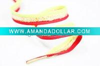 Wholesale Colorful flat woven shoestring