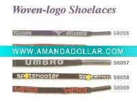 Woven-logo shoelaces
