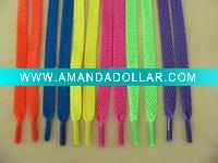 Wholesale Bright Colored Flat Polyester Shoelaces
