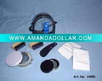 Wholesale 5 pcs shoe shine kit with pvc pouch
