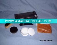 Wholesale 6 pcs shoe polish kit with pvc pouch