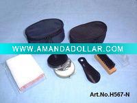 Wholesale 4 pcs shoe brush kit with colth bag