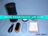 Wholesale shoe shine set with elliptical box