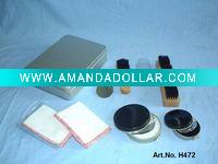 Wholesale 7 pcs shoe shine set with aluminum case