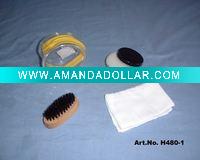 Wholesale 3pcs shoe shine set with PVC bag