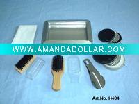 Wholesale 5 pcs shoe shine set with aluminum case