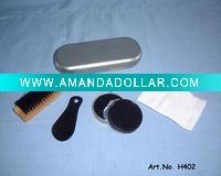 Wholesale 4cs shoe cleaning kit with small aluminum case