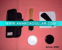 Wholesale 5pcs shoe shine kit with black bag