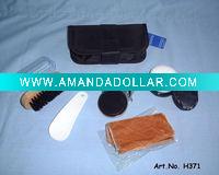 shoe polish set with black case
