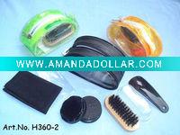 Wholesale shoe polish kit whit zipper bag