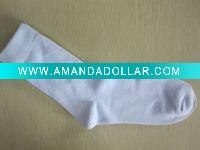 Wholesale men's white 100% cotton socks/long white socks/men's cotton business socks