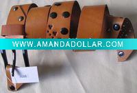 Wholesale women's fashion pu belt with studs for decoration