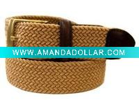 Wholesale men's 35mm braided elastic belt