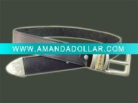 Wholesale men's classic black leather belts