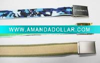 w0081 kid cotton canvas belt