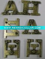 Wholesale fashion zinc alloy letter belt buckle