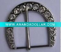 Wholesale zinc alloy crystal belt buckle
