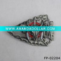 Wholesale Pewter finish western bull head buckle for belt