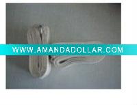 Wholesale white color Yoga straps yoga belt 100% cotton with D-ring white color