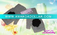Wholesale Fashion winter knitting flower fingerless gloves