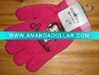Wholesale knitting acrylic carton offset print glove