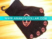 Knitted offset print acrylic glove