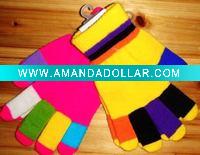 Wholesale Knitted acrylic multicolor winter glove