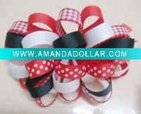 Dot and squares flower hair clips accessoriesHBR-104