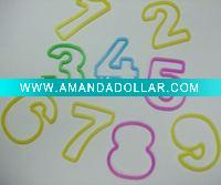 Wholesale silicone rubber band,number band,cute number band