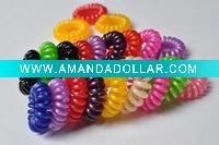 Wholesale muli colour telephone wire coil hair elastic band