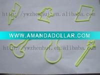 Wholesale fashion shape rubber band/2010 hotsale product/silicone bracelet