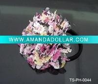 HOT SELLING ELASTIC HAIR BANDS WITH 7 CM MULTICOLOR FLOWERS