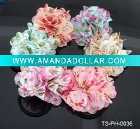 HOT SELLING ELASTIC HAIRBANDS WITH 7 CM MULTICOLOR FLOWERS