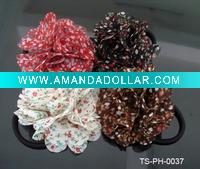 HOT SELLING ELASTIC HAIRBANDS WITH 7 CM MULTICOLOR FLOWERS