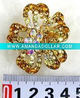 crystal flower hair claw