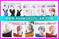 satin sleep cap / mesh wrap