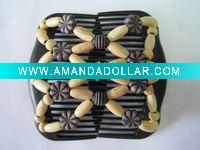 Wholesale wooden magic hair comb/clip