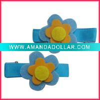 Hair clip with flower