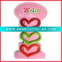 Hair clip with heart