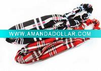 Wholesale grid polyester hair scarf, hairband