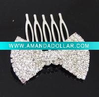 Wholesale fashion alloy stone hair clip