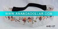 White plain hair accessories glitter