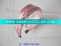 Wholesale 2012 new design pink satin Hair Holder with pleat for lady