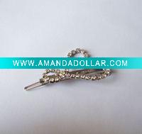 Wholesale Love heart metal bobby pin inset crystal Fashion hair accessories products