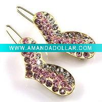 Wholesale 2011 newest fashion alloy heart rhinestone hair clip